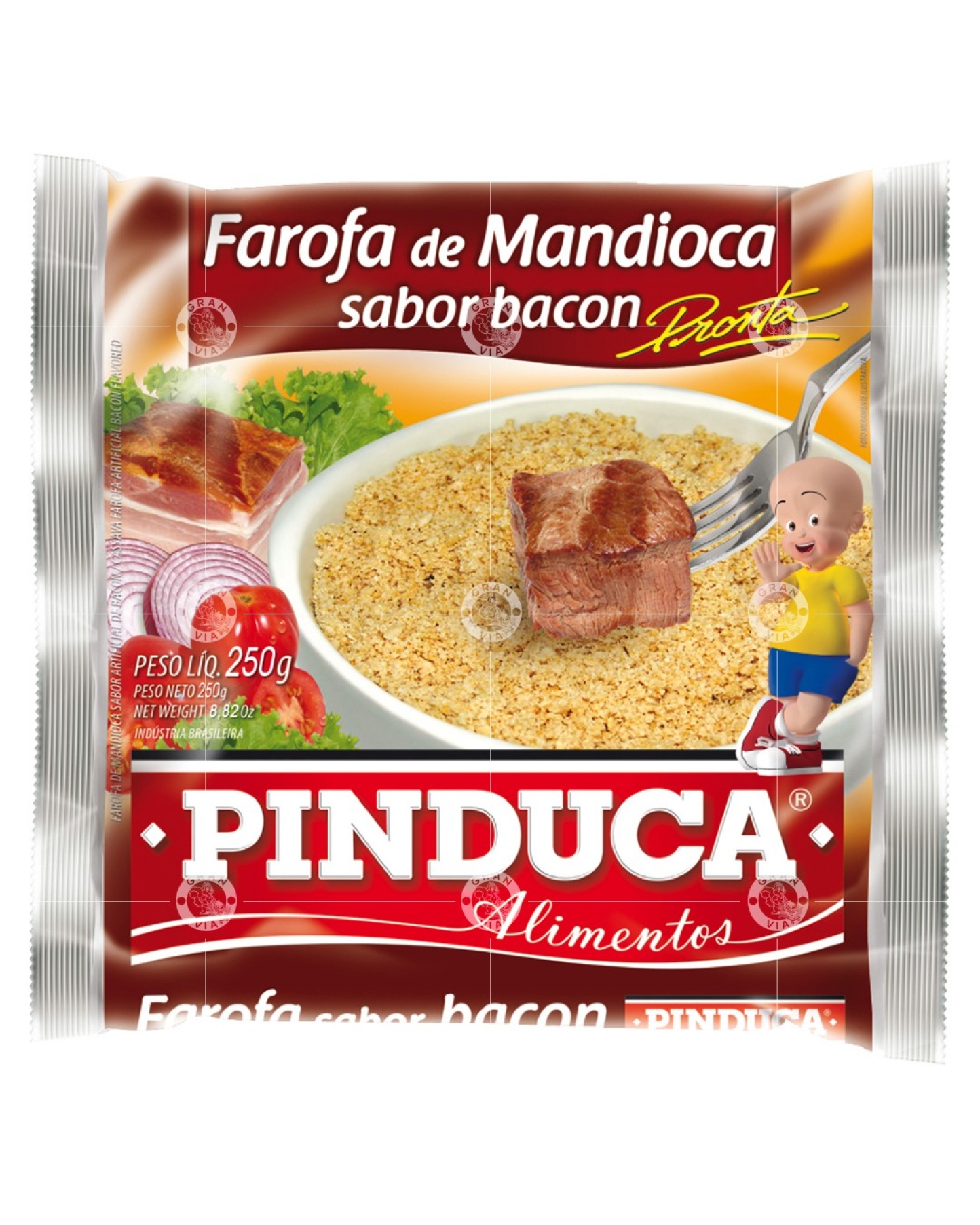 Farofa Pinduca Mandioca 250G Bacon Farofa Mandioca Bacon (7896015911744)